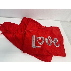 Womans Velvet Lounge /PJ set   XL Red new condition